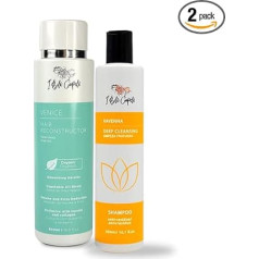 I Belli Capelli Venice Kit Разглаживающий кератин 500 мл/16,9 фл.унции + Шампунь для глубокого очищения Antiesidue 300 мл/10,1 фл.унции