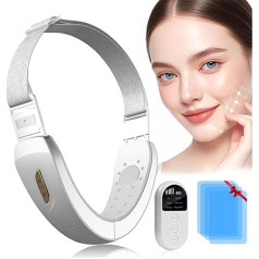 Электрический V-образный массажер для коррекции формы лица, EMS прибор для подтяжки лица, красно-синий фототерапевтический массажер для лиц