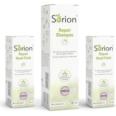 Sorion Shampoo and Sorion Head Fluid Set - уход за кожей при псориазе и экземе с кокосовым маслом, нимом и куркумой