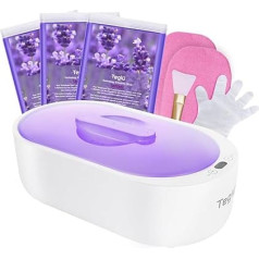 Teglu Парафиновые ванночки для рук 2 л, набор парафиновых ванночек с 3 упаковками парафина/перчаток/щеток, 150 Вт, белый