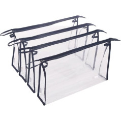 Augbunny 4 Pack Многоцелевой Водонепроницаемый Прозрачный Винил Молния Туалетная Сумка Косметический Макияж Сумка Организатор