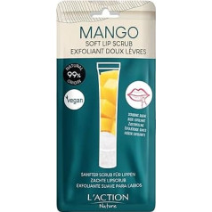 L'Action Paris Gentle Lip Scrub, Нежный скраб для губ с кристаллами натурального сахара для гладкости, увлажнения и объема губ, с успокаивающим маслом ма