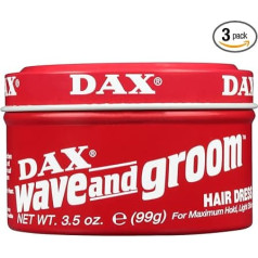 Dax Wave & Groom Hair Dress 3,5 oz. Jar (Pack of 3)
