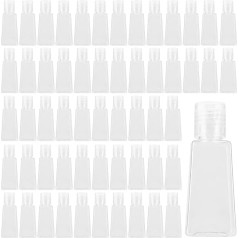 SINJEUN 120pcs 30ml Clear Plastic Bottles Empty Squeeze Bottles with Flip Top Mini PET Clear Refillable Travel Containers for Shampoo, Toner, Lotions, Creams