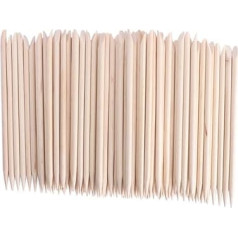Adecco LLC 50pcs Nail Art Orange Wood Sticks Cuticle Pusher Remover Manicure Pedicure Tool 110 mm by Adecco LLC