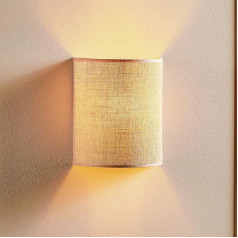 Euluna Jute Wall Light Indoor Wall Light 1 x E27 Bulb Not Included Wall Lighting Living Room Dining Room Bedroom Hallway