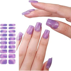 Halbgehärtete Gele Nagelaufkleber Licht Erforderlich Nagellackstreifen Gel Nagelstreifen Nageldekorationen Für Party Hochzeit