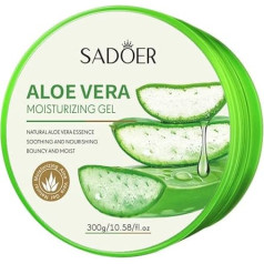 ULELA DIKML New Soothing Moisture Aloe Vera Moisturiser for Face, Scalp, Hair - Aloe Vera Gel for Skin and Sunburn Relief - 10.58 oz