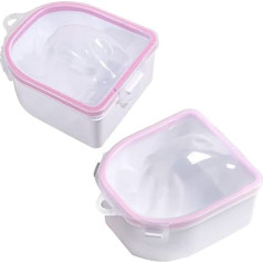 VOANZO 2 шт. средство для удаления ногтей Nail Art Remover Soak Treatment Bowl Manicure Spa Tool (розовый)