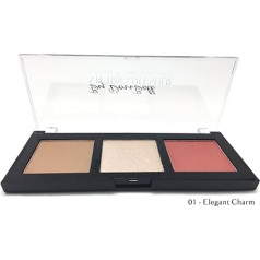 DoriBell® My Trio Blusher Contour Palette Rouge Highlighter 01 Elegant Charm 10,5 г