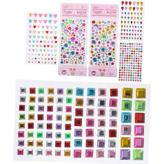 Lurrose 6 Blatt Acryl Diamantaufkleber Schmuckaufkleber Strasssteine Nagelaufkleber Basteledelsteine Zum Aufkleben Basteljuwelen Für Make Up Festival Zum Aufkleben Edelsteine