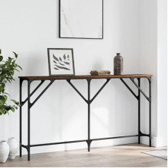 ZEYUAN 837776 Console Table Brown Oak Look 140 x 23 x 75 cm Wood Composite Console Table Chest of Drawers Side Table Living Room Table Side Shelf Media Console Side Table