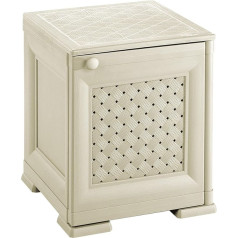 Tontarelli 8085563210 Omnimodus Плетеный шкаф для хранения с одним отделением, 40 x 43 x 46 см, кремовый