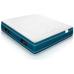 Win Rest Матрас Visco Aqua Gel Pocket Spring, высота 30 см, средней жесткости, сердцевина с 750 перьями, дамасская ткань 400 г, гипоаллергенное волокно, супермяг
