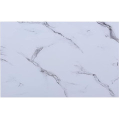Hooz Стеклянная столешница 100 x 60 см с мраморным видом, защитная пластина с 6 мм закаленным безопасным стеклом, столешница для стола, кофейного