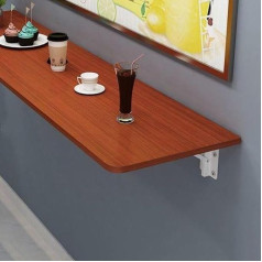 Generisch Складной стол для небольших помещений, для крепления к стене, 60 x 40 см, тиковое дерево