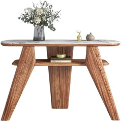 Generisch Консольный стол из массива дерева в стиле фермерского дома со столешницей из искусственного мраморного шпона, 46