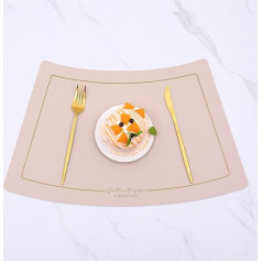 Mesnt Современные коврики, набор из 2 секторных термостойких ковриков для кухни, обеденного стола, отеля, 51 x 29,5 см, абрикос