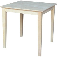 Ic International Concepts International Concepts Неокрашенный обеденный стол Kingsley с ножками в стиле шейкер Casual Furniture Unfinished
