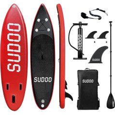Надувные доски SUDOO с аксессуарами для SUP Board премиум-класса, три плавника, регулируемое весло, насос, рюкзак, поводок, управление серфингом, н