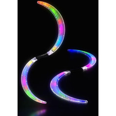 LED POI жезлы S-образной формы с 241 цветом световых режимов USB Перезаряжаемые Жонглирование Магия LED S-Staffs Цвета, глубокий визуальный эффект цир