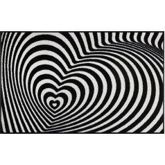 Коврик для ног wash+dry Optical Love, 75 x 120 см, моющийся, для использования внутри и снаружи помещений