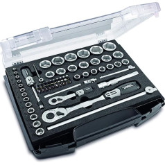 Matador Socket Spanner Set 75 Pieces | Ratchet Box with 1/2 Inch and 1/4 Inch Ratchet | Car Tool in l Boxx | Includes Bit Set | SmartyBox S5 | Matador Tool No. 81454118
