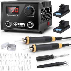 Пирографический станок, 100 Вт выжигатель по дереву с 2 штифтами и 33 проволочными наконечниками, станция для пирографии, приборы для пирогра