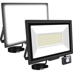RIGIDON 2 x 150 Вт 15000 LM Открытый светодиодный прожектор с датчиком движения, открытый светодиодный светильник, 6000 K холодный белый светодиодный п