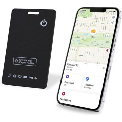 LBPRT Airtag-Karten-Brieftaschen-Tracker, dünn, 1,6 mm, wiederaufladbar, funktioniert mit Apple Find My App (nur iOS, Android nicht unterstützt), Artikelfinder für Gepäck, Koffer, Geldbörse, Taschen,