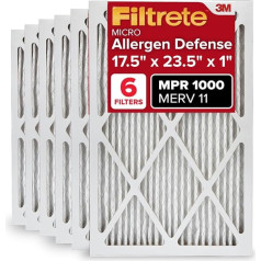 Filtrete 17,5 x 23,5 x 1, воздушный фильтр для духовки, MPR 1000, защита от микроаллергенов, 6 упаковок (точные размеры 17,19 x 23,19 x 0,81)