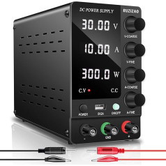 RUZIZAO Лабораторный источник питания Регулируемый лабораторный источник питания 30V 10A Переменный импульсный источник питания Регулируемый 