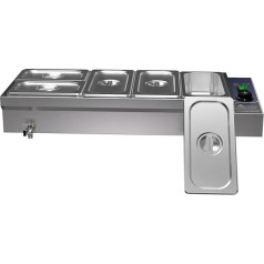 TAIMIKO Bain Marie Водяная баня Подогреватель продуктов Буфет Подогреватель электрический для продуктов (5 кастрюль)