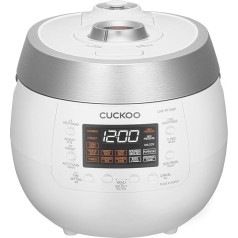 CUCKOO CRP-RT1008F Цифровая паровая скороварка для риса | TWIN PRESSURE | 1150 Вт 1,8 литра 10 чашек, белый