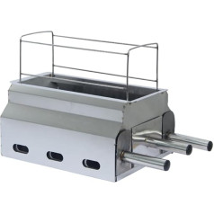 Grillofen Edelstahl Kommerzieller rauchfreier Grillofen Camping Outdoor Grillrost/D/45 * 27 * 16Cm