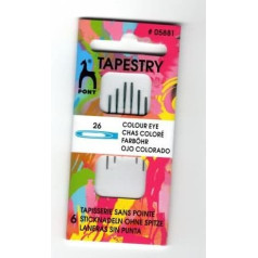 Иглы для вышивания с цветной кодировкой Pony: Гобелен 26, мульти