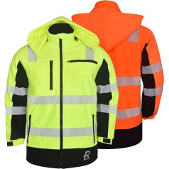 RODOPI Canada Softshell Hi-Vis Jacket, водонепроницаемая и дышащая, для мужчин и женщин, размер S-XXXL - EN ISO 20471:2013, светоотражающие полосы 3M Scotchlite, рабочая куртк