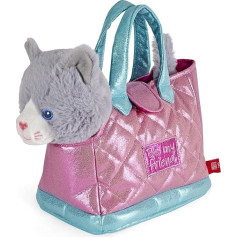 PERLETTI Мягкая игрушка-сумочка для маленьких девочек 3 4 5 6 лет - мягкая детская сумка со съемным плюшем для детской комнаты - щенок котенок пуде