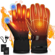 Beheizte Handschuhe für Herren Damen 5000mAh*2 Akku 3 Einstellbarer Temperatur Thermo Handschuhe Winter Warm Skifahren Jagen Angeln Reiten Radfahren Camping Wandern Motorradfahren