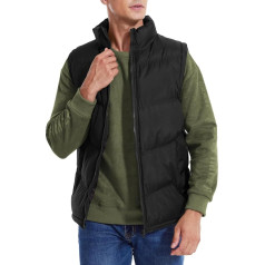 GarBull Weste Herren Steppweste Daunenweste Ärmellose Freizeit Jacke Sportweste Wärme Westen mit Kletttasche für Männer Wandern Reiten Golf