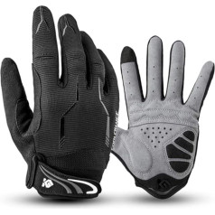 Перчатки для велоспорта I Kua Fly Full Finger, совместимые с сенсорным экраном, MTB перчатки с гелем для мужчин и женщин