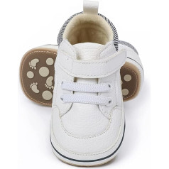 RVROVIC Baby Boys Girls Non-Slip Trainers Soft Ankle Boots Toddler First Walkers Newborn Crib Shoes, 1