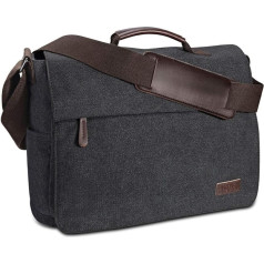 Мужская сумка для ноутбука Ruschen из винтажного холста для 15,6-дюймового ноутбука, премиум-сумка на плечо, сумка-посыльный