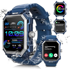 Rogbid Военная сталь Gear Smartwatch мужские 1.96 прочный смарт-часы с функцией телефона 680 мАч IP69 Водонепроницаемый 123 спортивных режимов фитнес-часы 