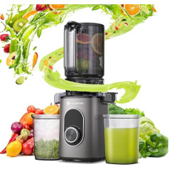 Соковыжималка AAOBOSI с отверстием 110 мм, медленная соковыжималка для овощей и фруктов, высокий выход сока, электрическая соковыжималка с функ