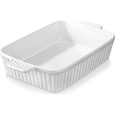 MALACASA, Блюдо для выпечки серии Bake.Bake Large 39,6 см с 4,2 литрами - Идеально подходит для 4-6 человек - Керамическая посуда для запекания лазаньи, тира