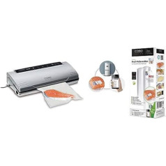 Вакуумный запайщик Caso VC100 - вакуумный запайщик, сохраняющий свежесть продуктов до 8 раз дольше - натуральное хранение без консервантов, двой