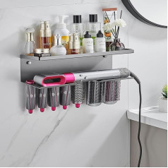 Держатель для Dyson Airwrap, без сверления, 2-в-1 настенный держатель для Dyson Airwrap, удобное хранение, эстетичный фен Dyson, настенное крепление и орган