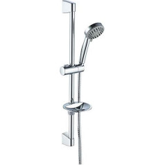 Ibergrif M20904 Комплект душевых стоек с ручным душем, шлангом, душевым набором с мыльницей серебристый