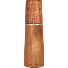 Cole & Mason Marlow Acacia H322221 Мельница для перца деревянная, дерево акации, 18,5 см, мельница для специй, традиционная регулируемая мельница для перца